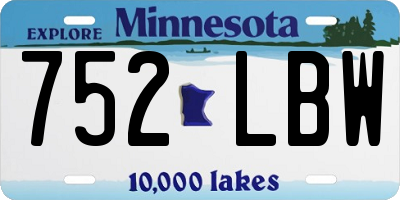 MN license plate 752LBW