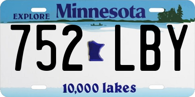 MN license plate 752LBY