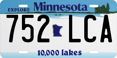 MN license plate 752LCA