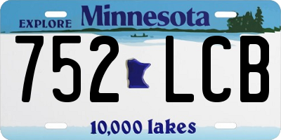 MN license plate 752LCB