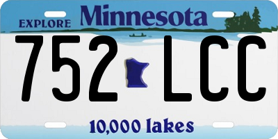 MN license plate 752LCC