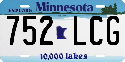 MN license plate 752LCG