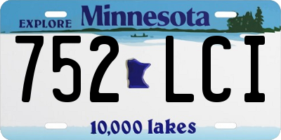 MN license plate 752LCI