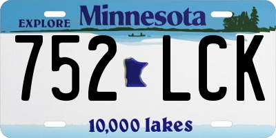 MN license plate 752LCK