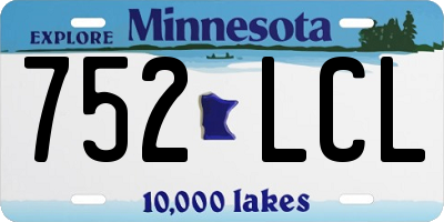 MN license plate 752LCL