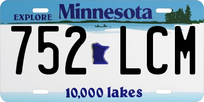 MN license plate 752LCM