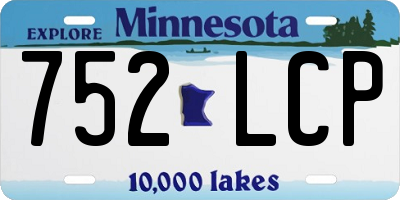 MN license plate 752LCP