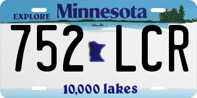 MN license plate 752LCR
