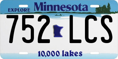 MN license plate 752LCS