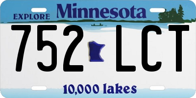 MN license plate 752LCT