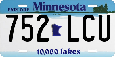 MN license plate 752LCU