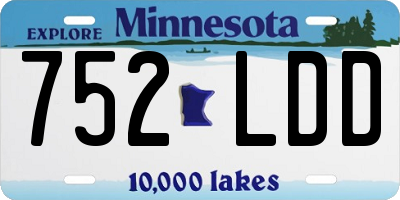 MN license plate 752LDD