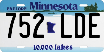 MN license plate 752LDE