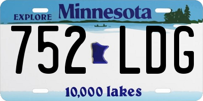 MN license plate 752LDG