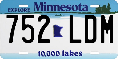 MN license plate 752LDM