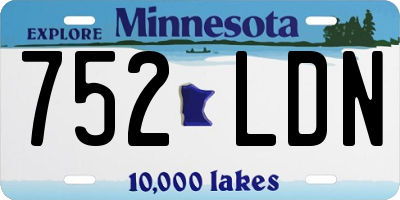 MN license plate 752LDN