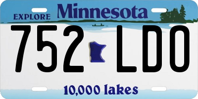 MN license plate 752LDO