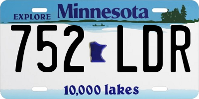 MN license plate 752LDR