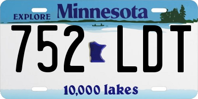 MN license plate 752LDT