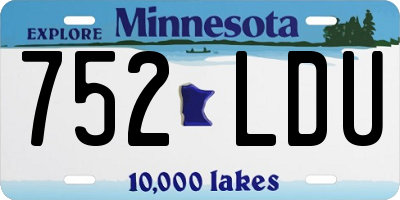 MN license plate 752LDU
