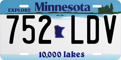 MN license plate 752LDV