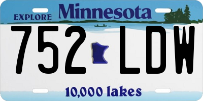 MN license plate 752LDW