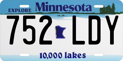 MN license plate 752LDY