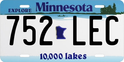 MN license plate 752LEC