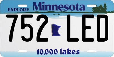 MN license plate 752LED