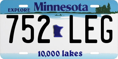 MN license plate 752LEG