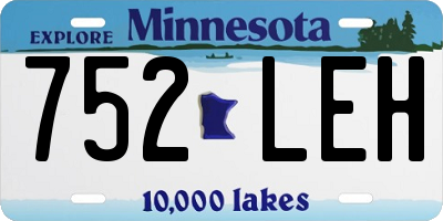 MN license plate 752LEH