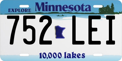 MN license plate 752LEI