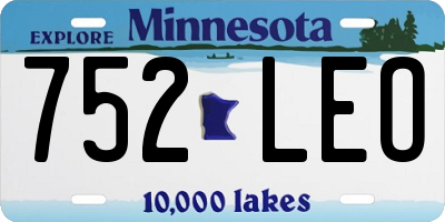 MN license plate 752LEO