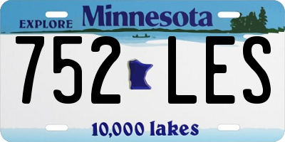 MN license plate 752LES
