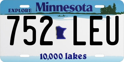 MN license plate 752LEU