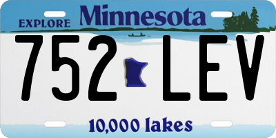 MN license plate 752LEV