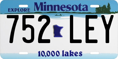 MN license plate 752LEY