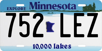 MN license plate 752LEZ