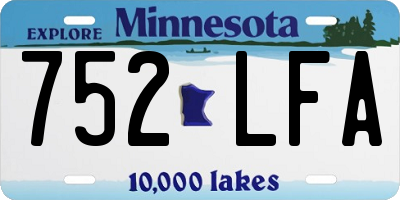 MN license plate 752LFA