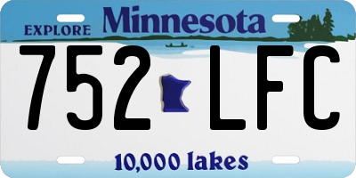 MN license plate 752LFC