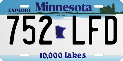 MN license plate 752LFD