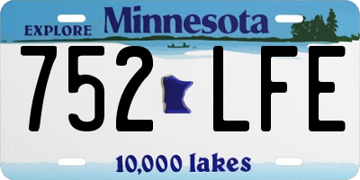MN license plate 752LFE