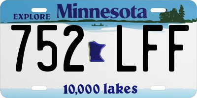 MN license plate 752LFF