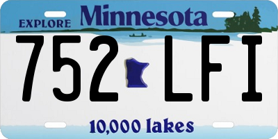 MN license plate 752LFI