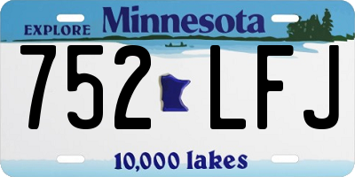 MN license plate 752LFJ