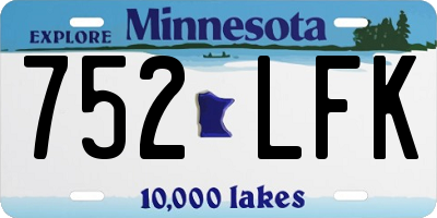 MN license plate 752LFK