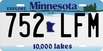 MN license plate 752LFM