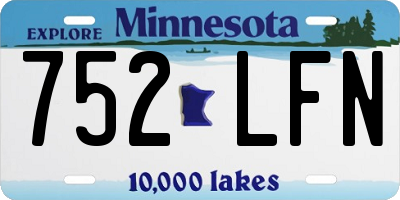 MN license plate 752LFN