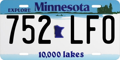 MN license plate 752LFO