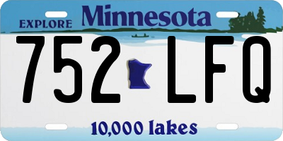 MN license plate 752LFQ